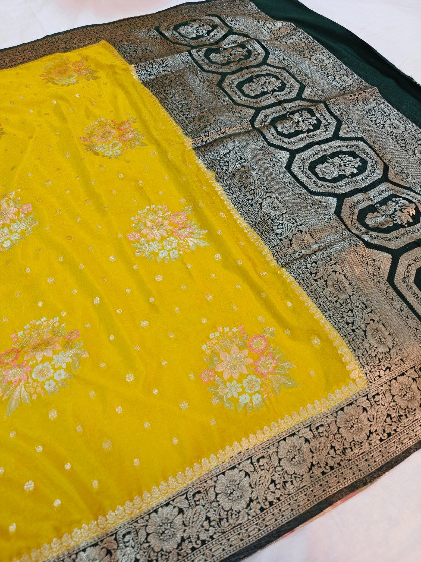 KHADDI GEORGETTE WITH PANCHRANG BOOTA