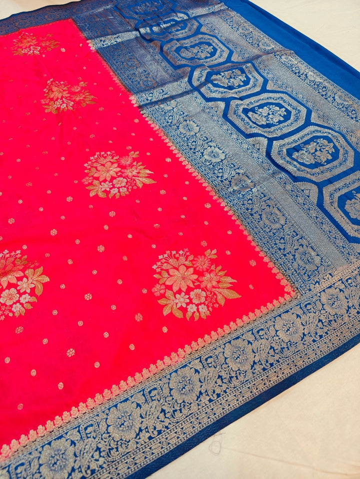 KHADDI GEORGETTE WITH PANCHRANG BOOTA