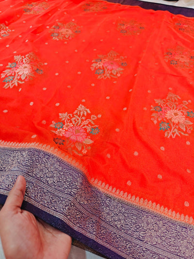 KHADDI GEORGETTE WITH PANCHRANG BOOTA