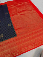 KHADDI GEORGETTE WITH ZARI WOVEN MOTIF