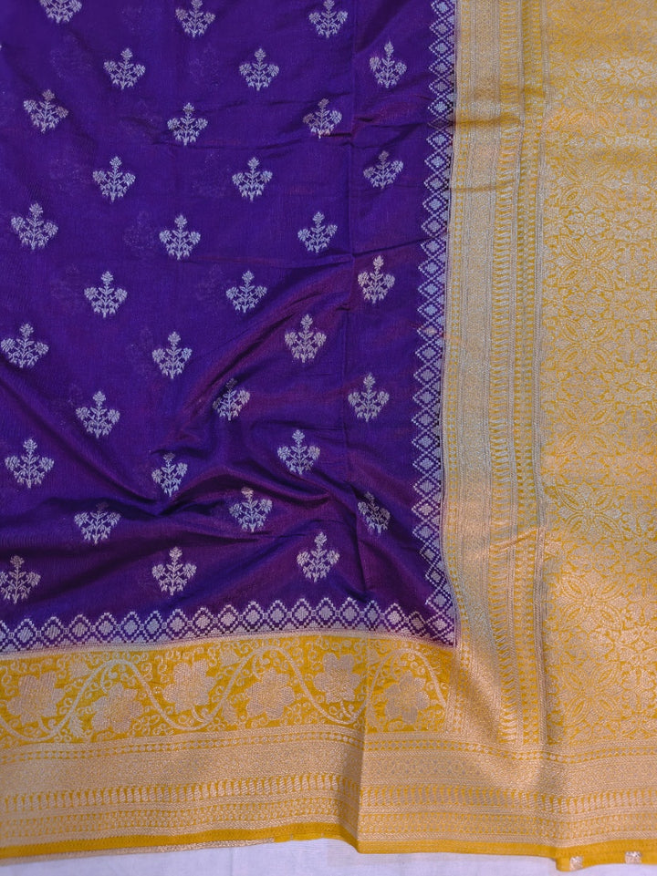 INDIGO PAPER SILK WITH GOLD BORDER