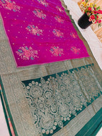 KHADDI GEORGETTE WITH PANCHRANG BOOTA