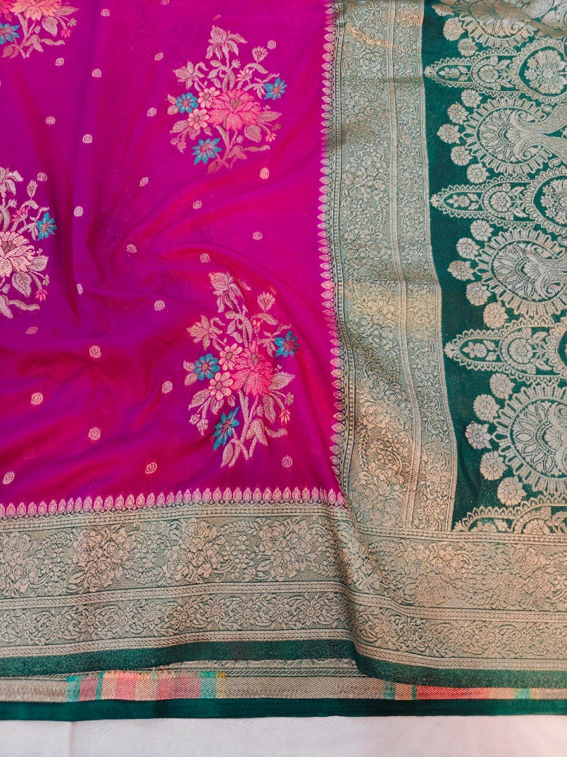 KHADDI GEORGETTE WITH PANCHRANG BOOTA