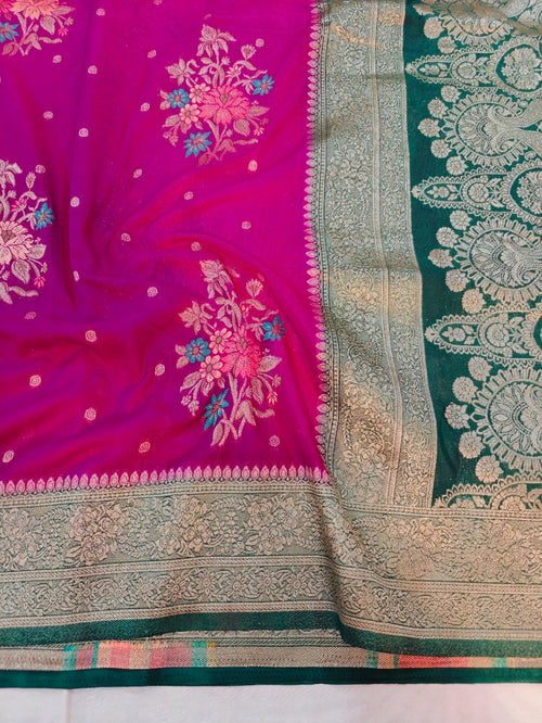 KHADDI GEORGETTE WITH PANCHRANG BOOTA