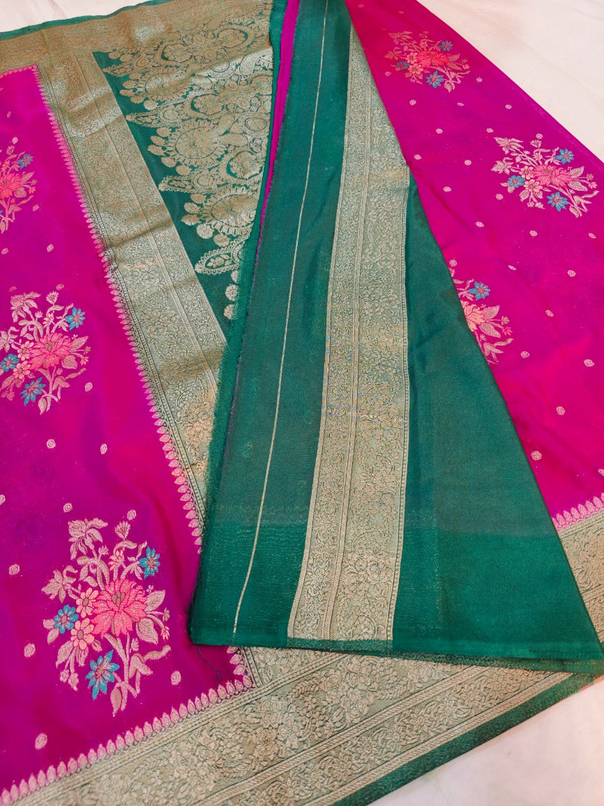 KHADDI GEORGETTE WITH PANCHRANG BOOTA