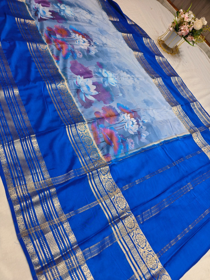 ROYAL BLUE WITH SKY BLUE BODY DIGITAL PRINT