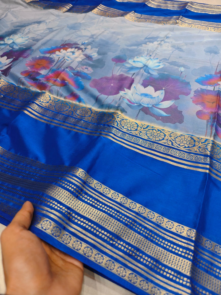 ROYAL BLUE WITH SKY BLUE BODY DIGITAL PRINT