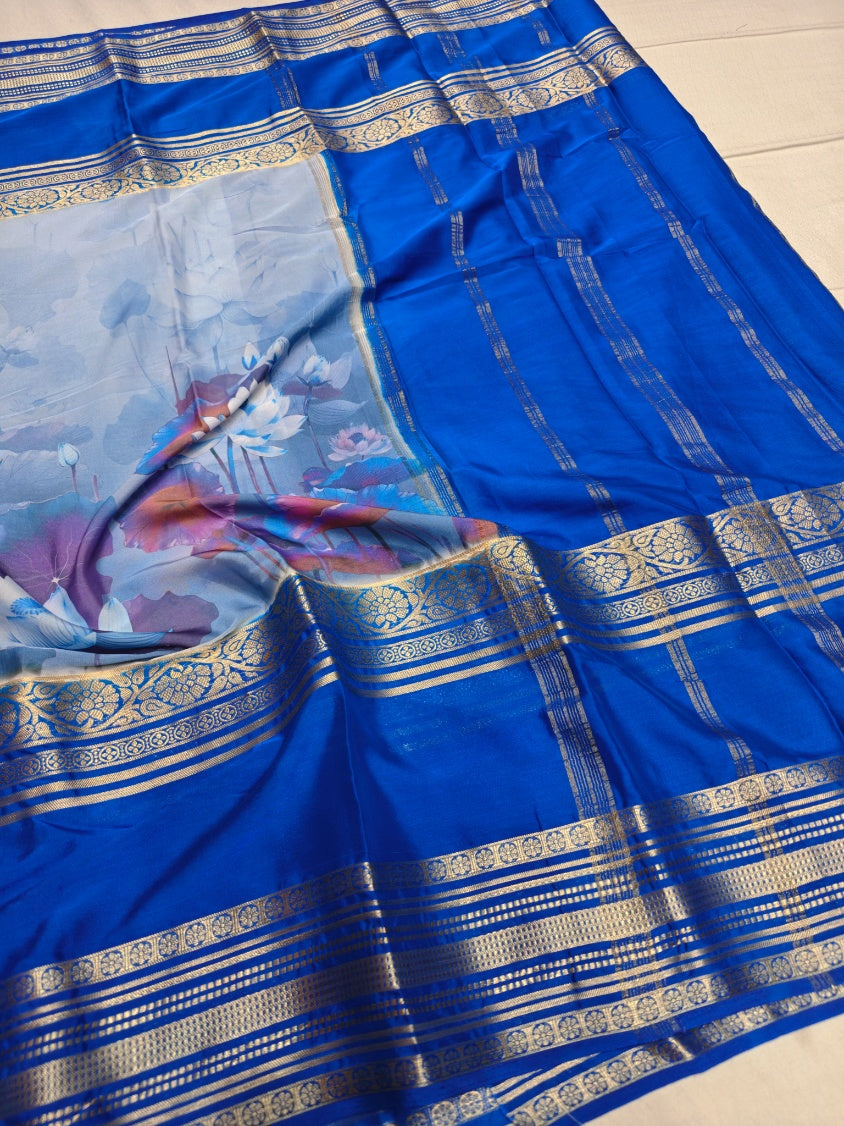 ROYAL BLUE WITH SKY BLUE BODY DIGITAL PRINT