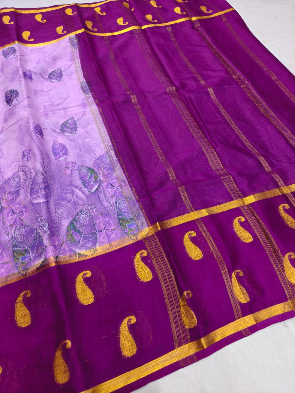 MAGENTA BORDER WITH LAVENDER BODY DIGITAL PRINT