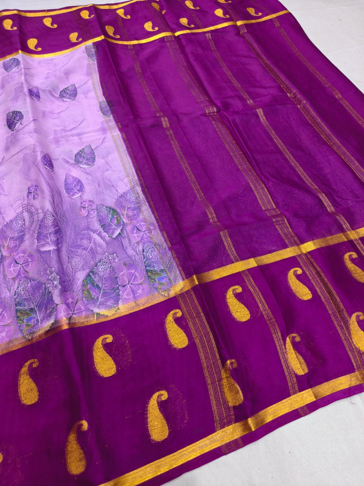 MAGENTA BORDER WITH LAVENDER BODY DIGITAL PRINT