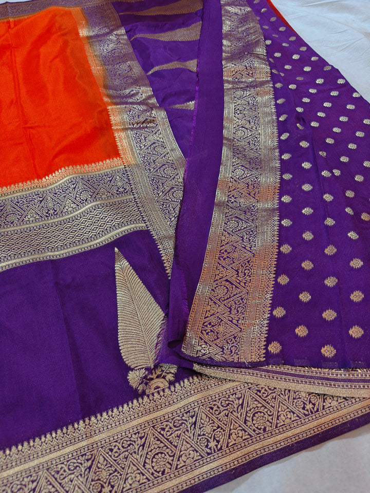 TANGY ORANGE BODY WITH KAIRI BOOTA ON MAGENTA BORDER