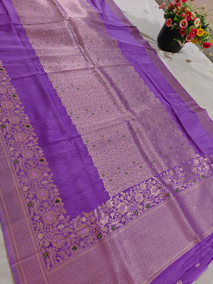 RUSSIAN SILK CENTRALISED BOUTIQUE STYLE IN LAVENDER COLOUR