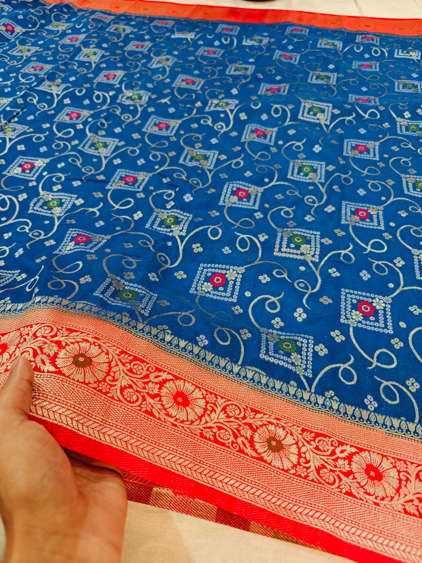 BANARASI KHADDI GEORGETTE SAREE