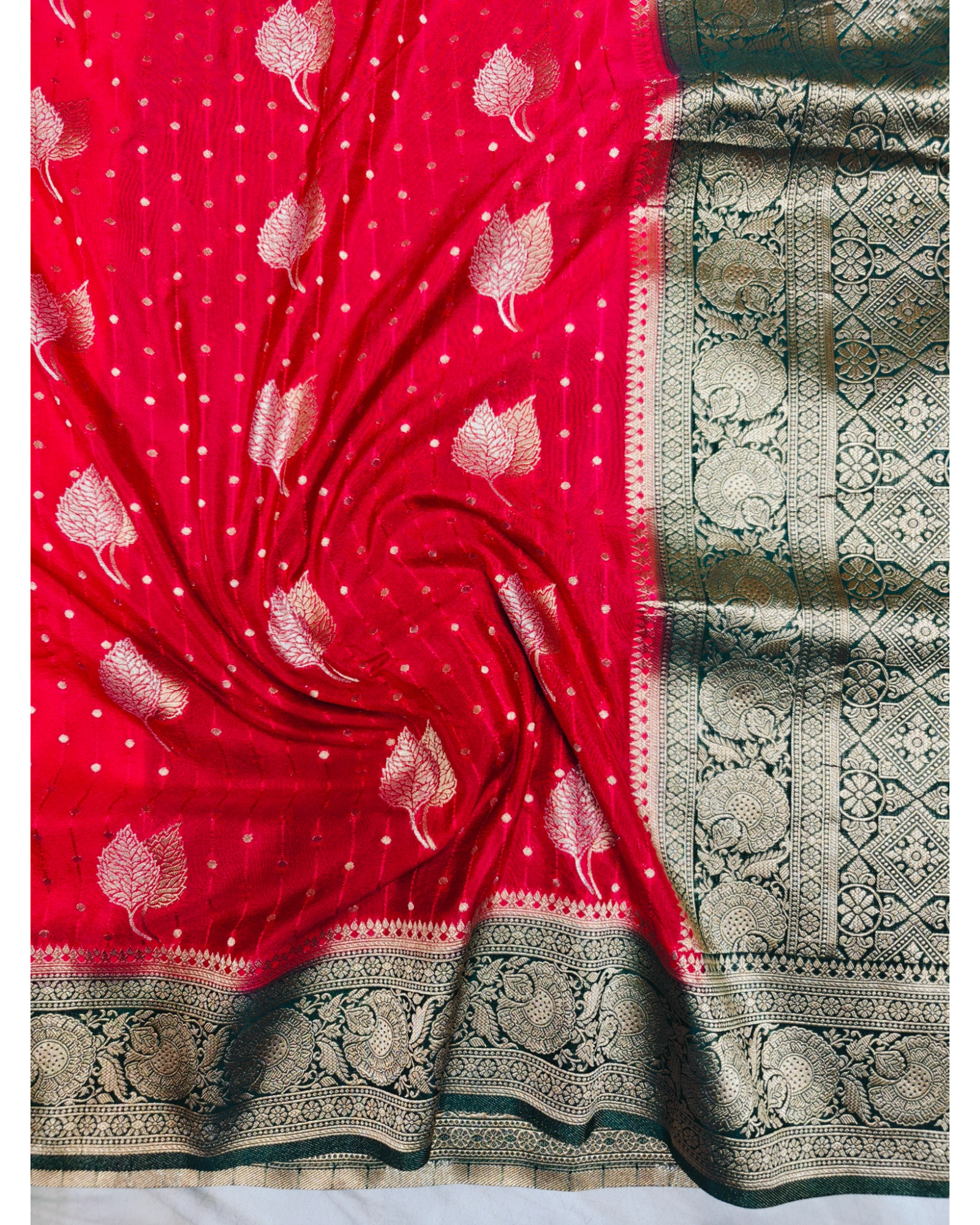 KHADDI GEORGETTE WITH ZARI MOTIFs