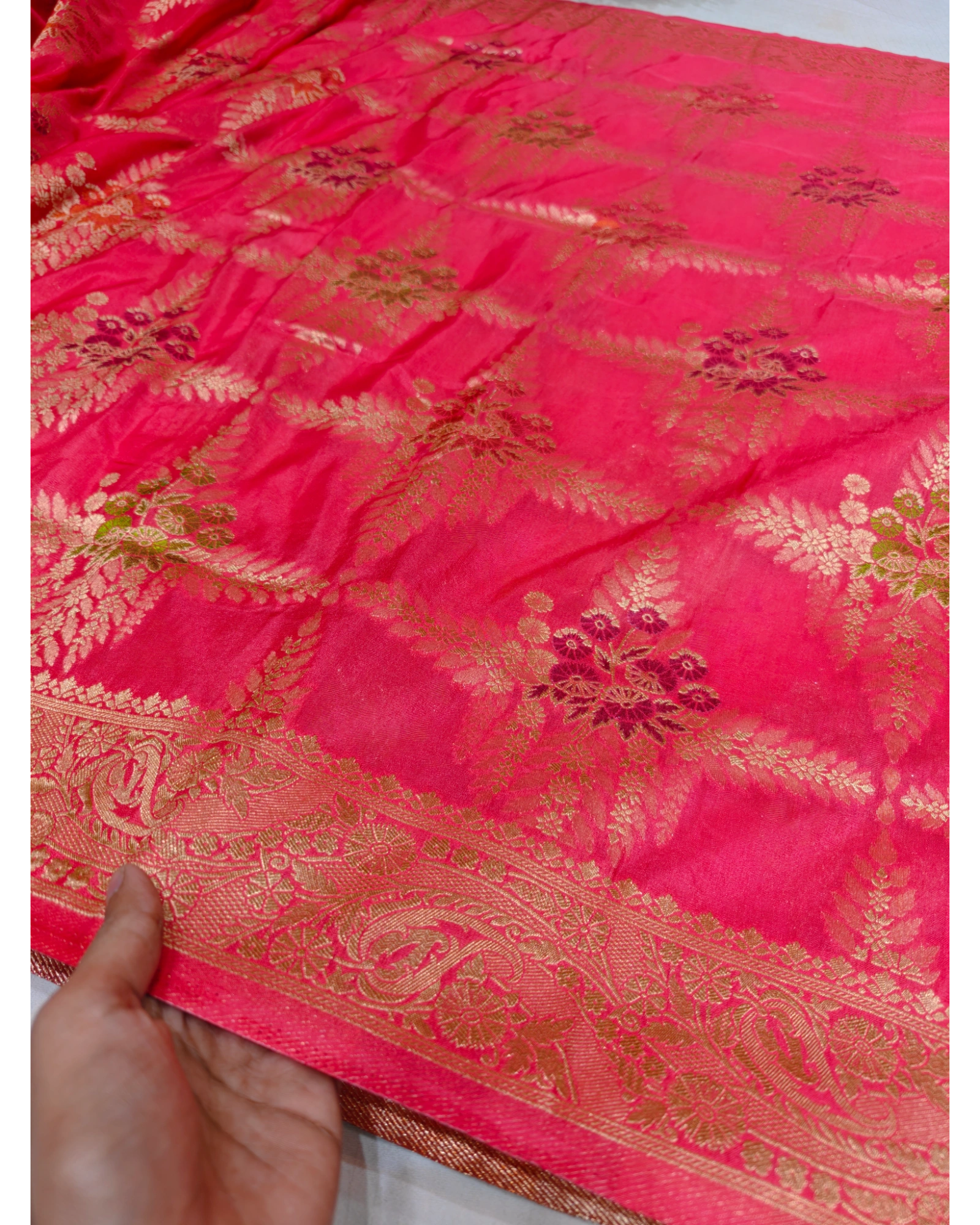 KHADDI GEORGETTE WITH PANCHRANG BOOTa